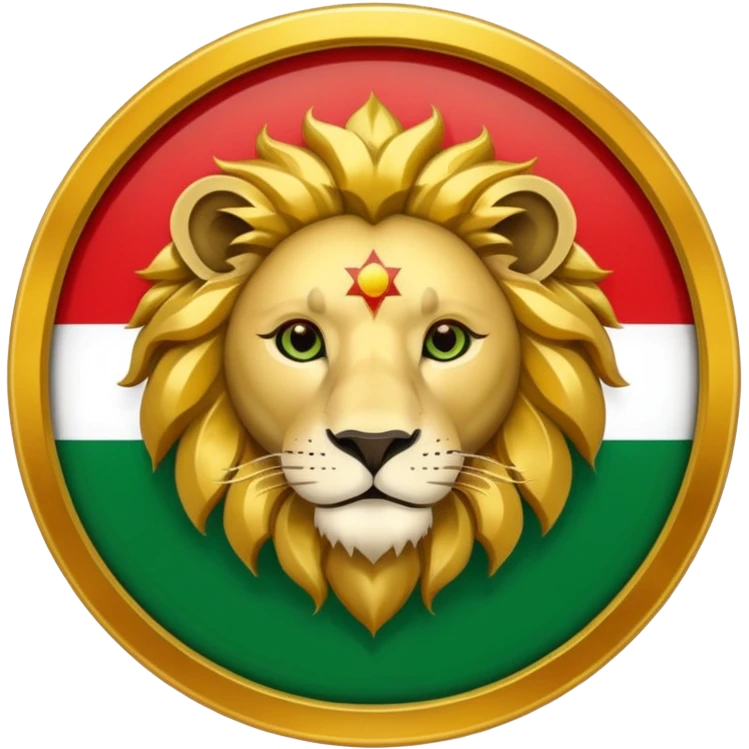 🦁☀️🇮🇷 اون شیر و خورشیدو بیار وسط پرچم جای الله emoji