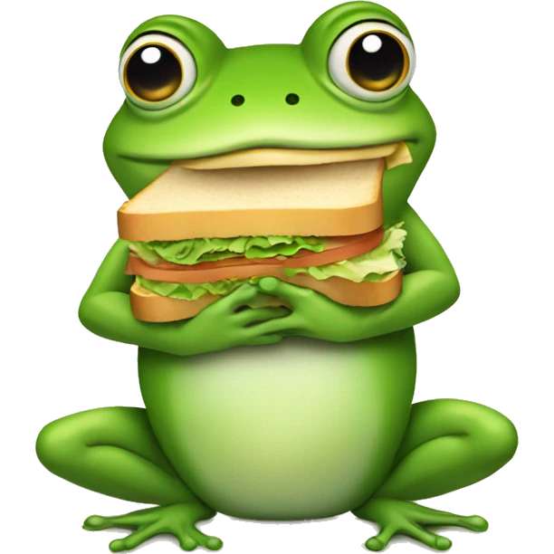 frog with sandwich emoji