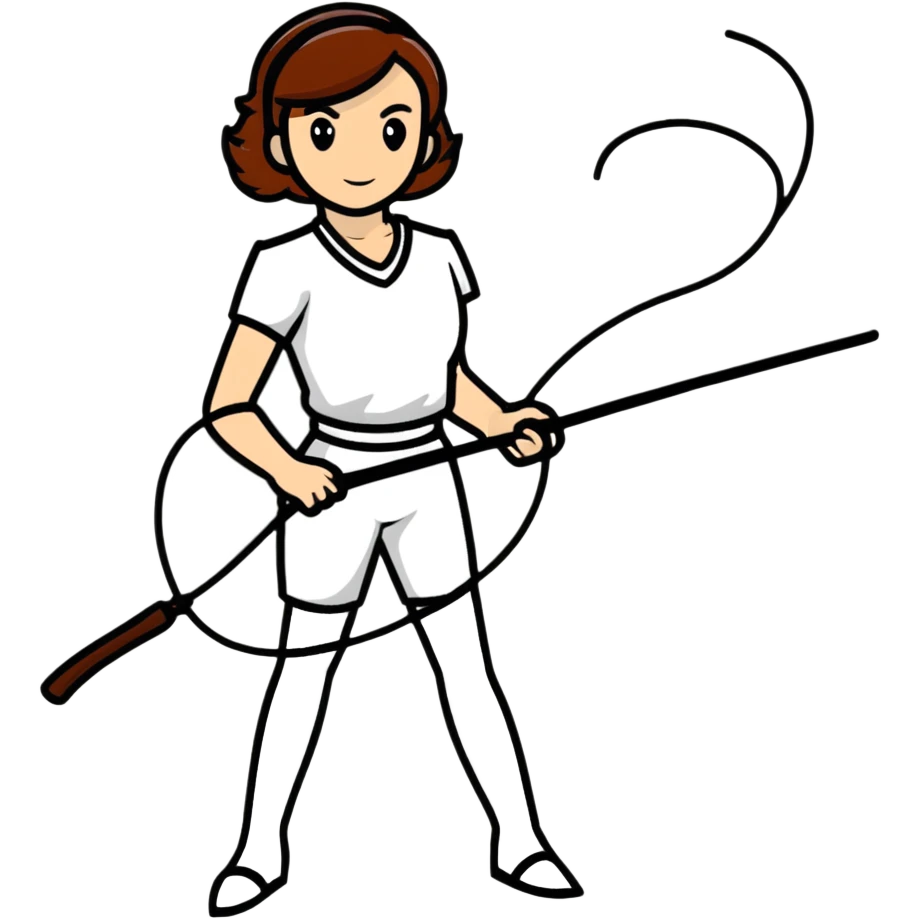 woman holding a whip emoji