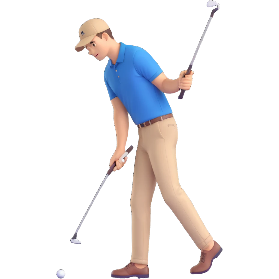 finance guy playing golf emoji