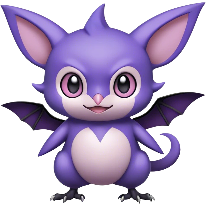 Edgy Cool Cute Kawaii Noibat-Pokemon Full Body emoji