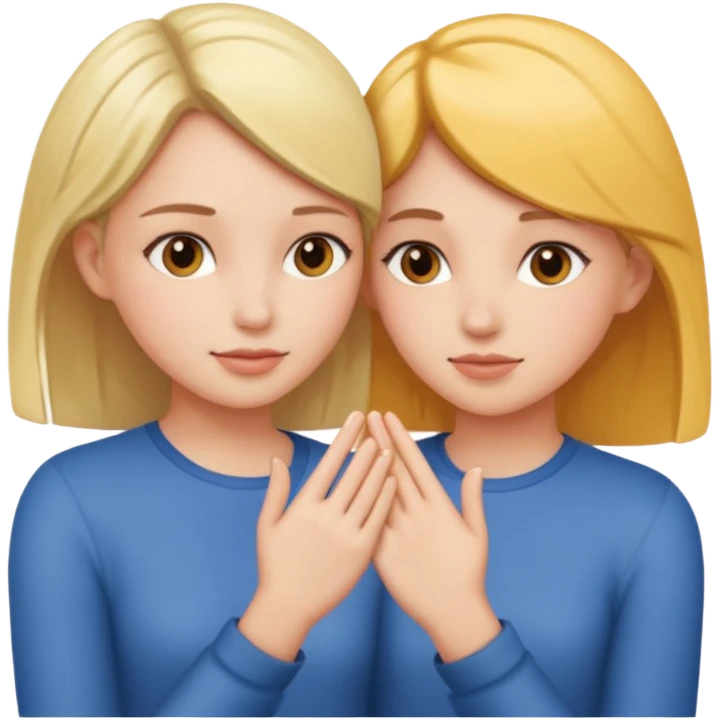 girl touching girl emoji