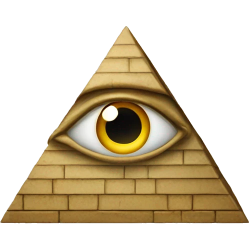 Pyramid with the all seeing eye emoji