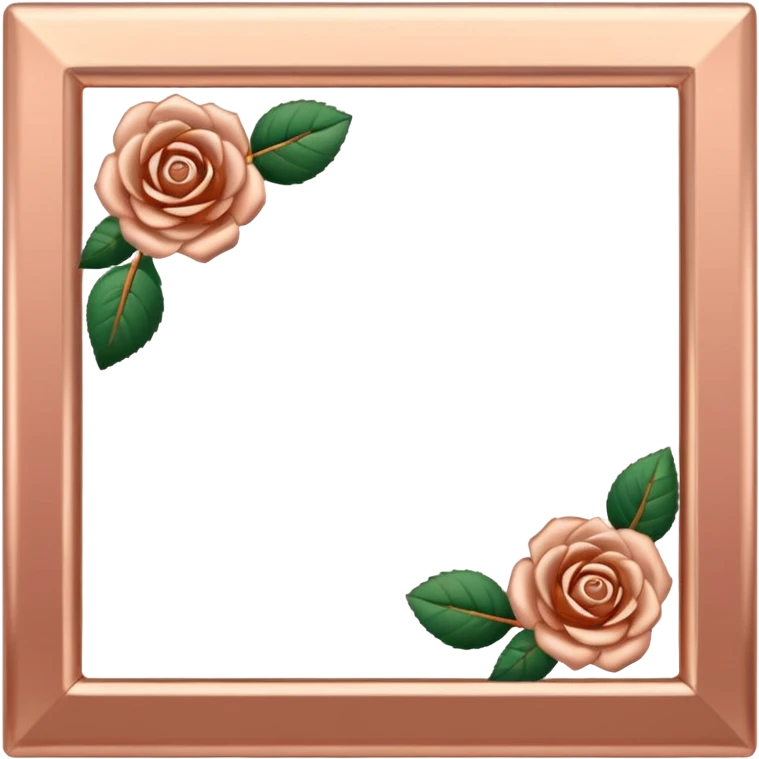 square rose gold frame emoji