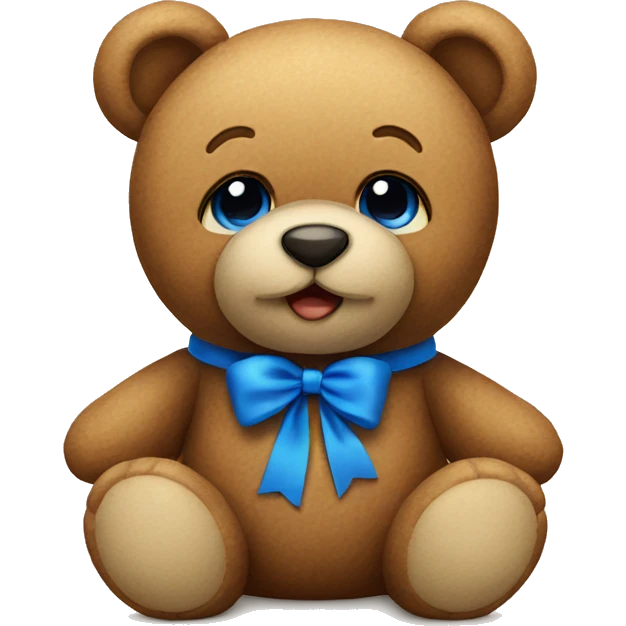 Teddy with blue bow emoji