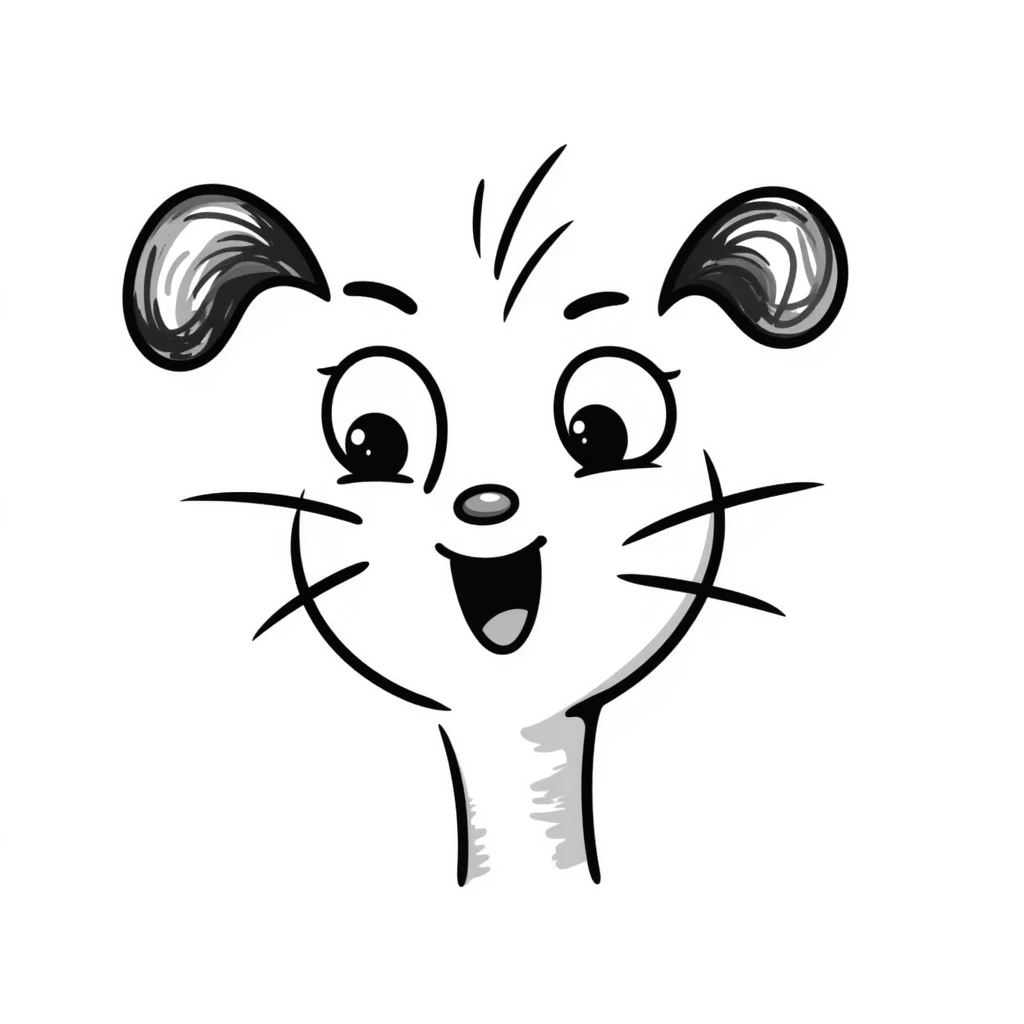 playful and exaggerated hand-drawn doodle of a face showing an orgasmic expression emoji