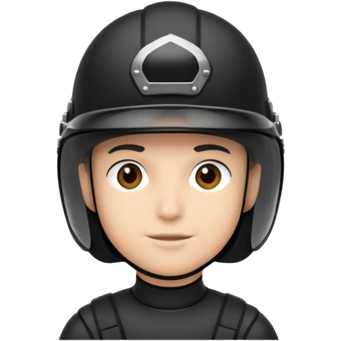 a person wearing a black helmet  emoji
