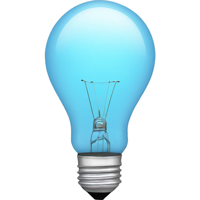 pastel blue light bulb emoji