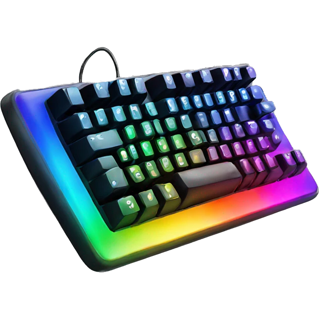 Rainbow gaming keyboard emoji