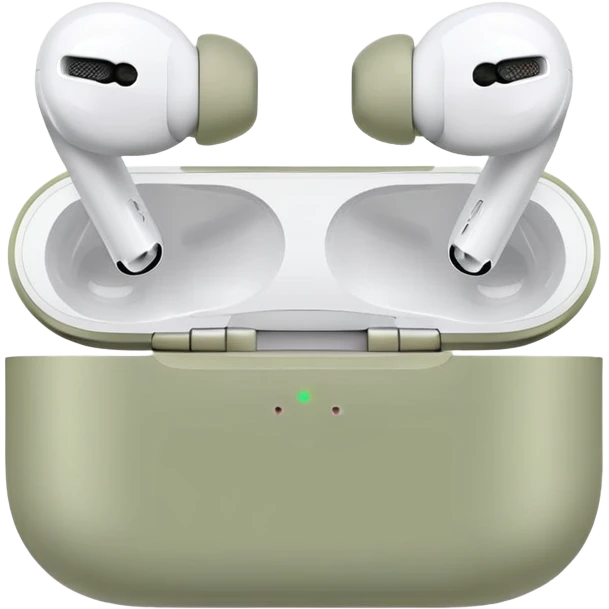 AirPods Pro in pale olive case emoji