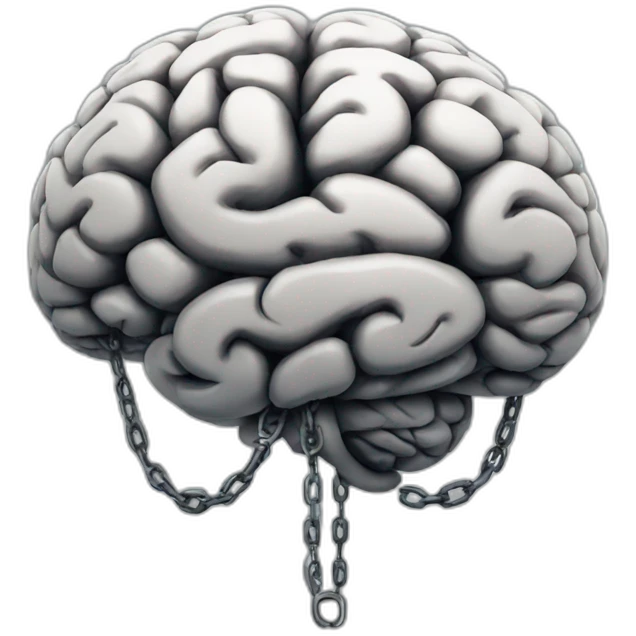 chained brain emoji
