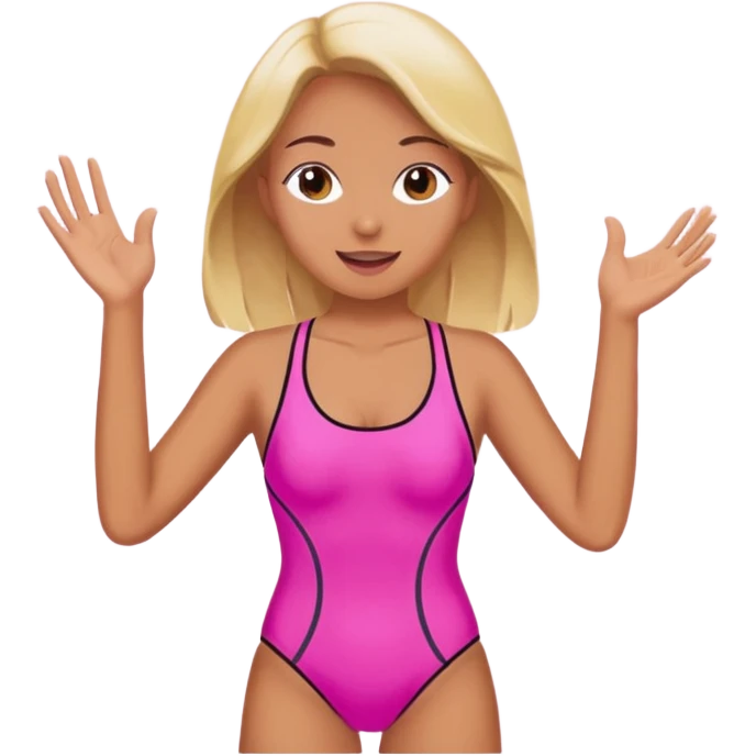 butterfly pink swimsuit Clapping emoji
