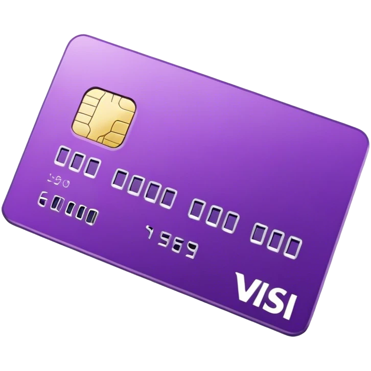 A purp credit card emoji