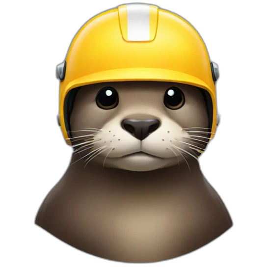 otters wearing a helmet emoji
