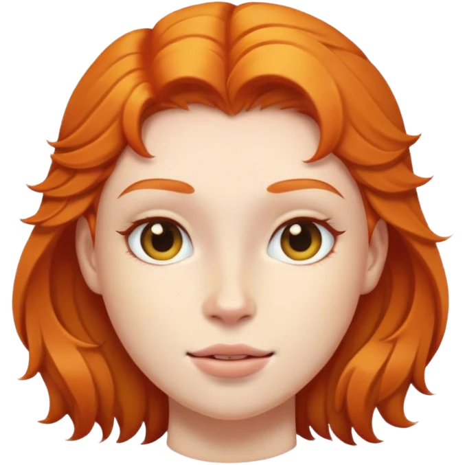 Attractive ginger emoji