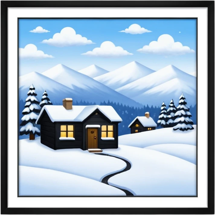 thumbnail picture mac os, painting on wall, snow emoji