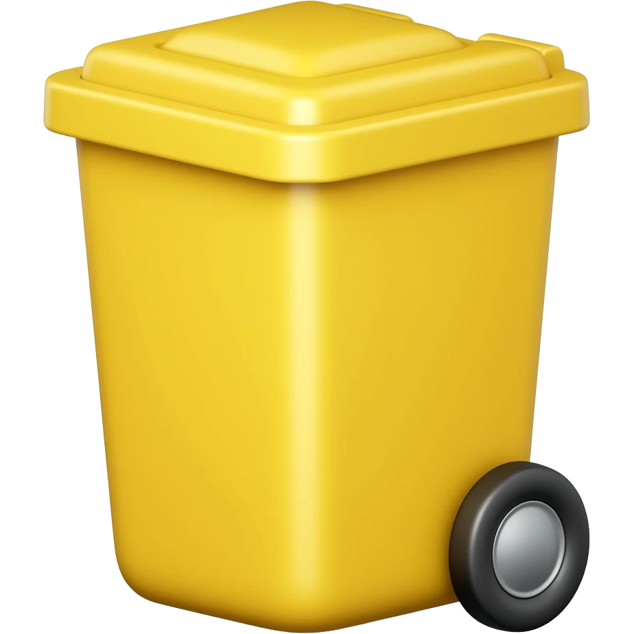 Yellow Wheeled bin emoji