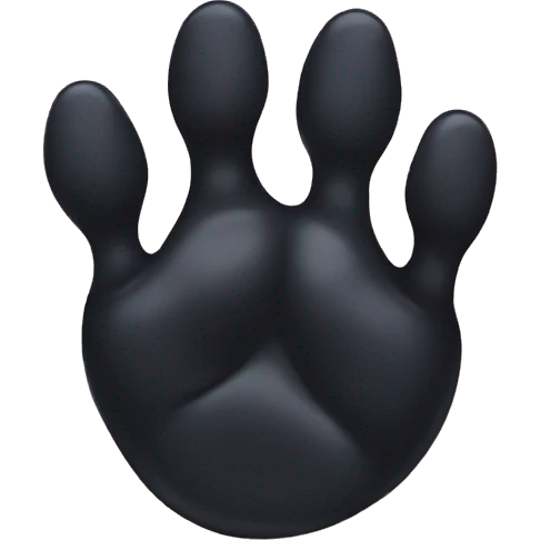 black cat's foot emoji