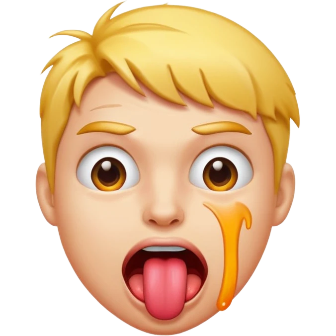 Hot/sweaty tongue-out face — hot, crazy fun, wild mood emoji