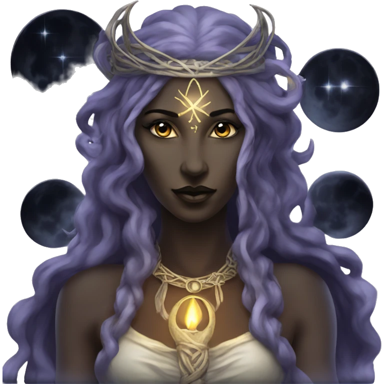 Hekate goddess of the night and magic- triple goddess emoji