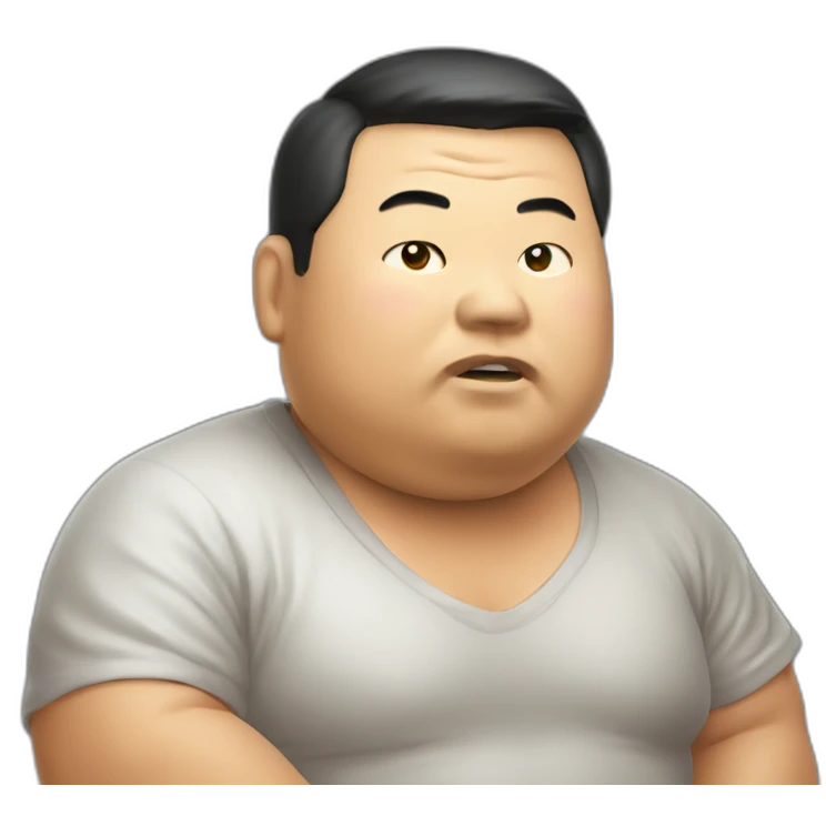 fat chinese man mining bitcoin emoji