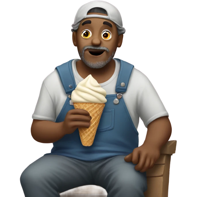 Tramp eating ice cream emoji