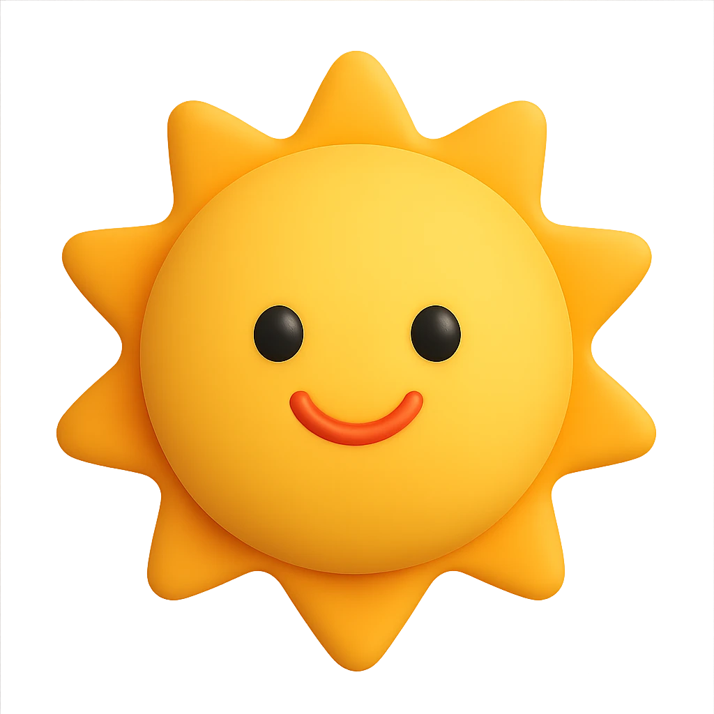 smiling sun icon emoji
