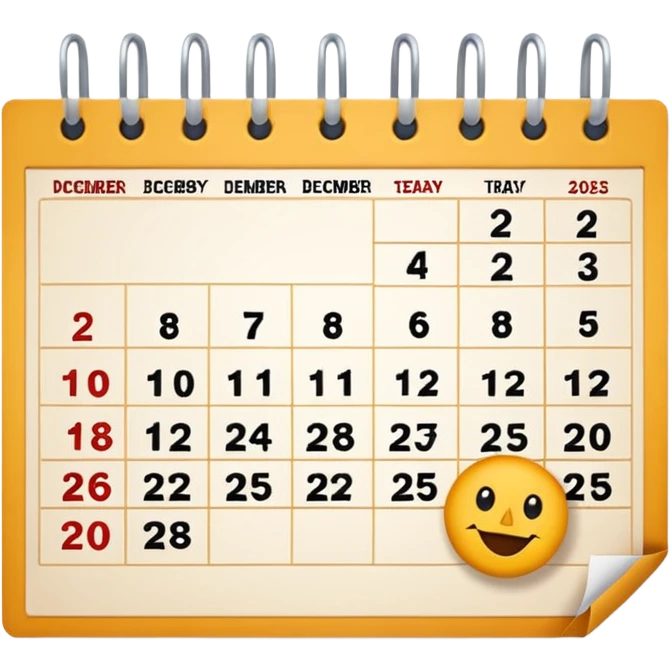 календарь с датой 23 декабря 2025
 emoji