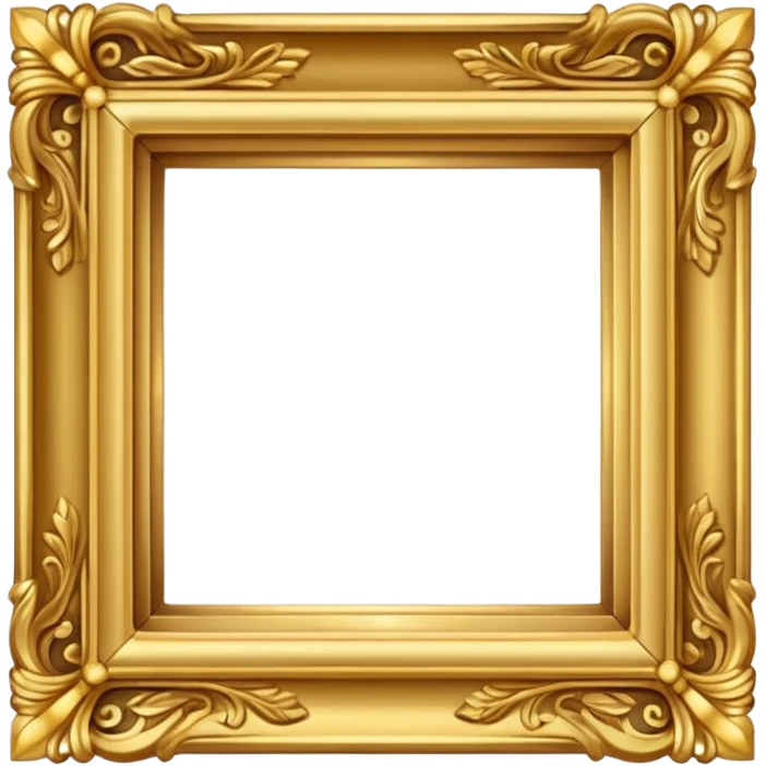 Gold square vintage frame  emoji