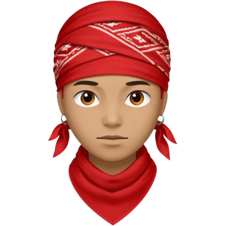 head bandana,Red, Negative: Character. emoji