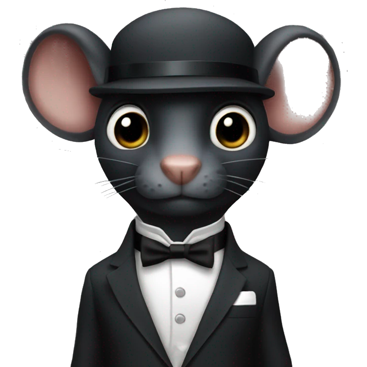 James bond as a black rat emoji
