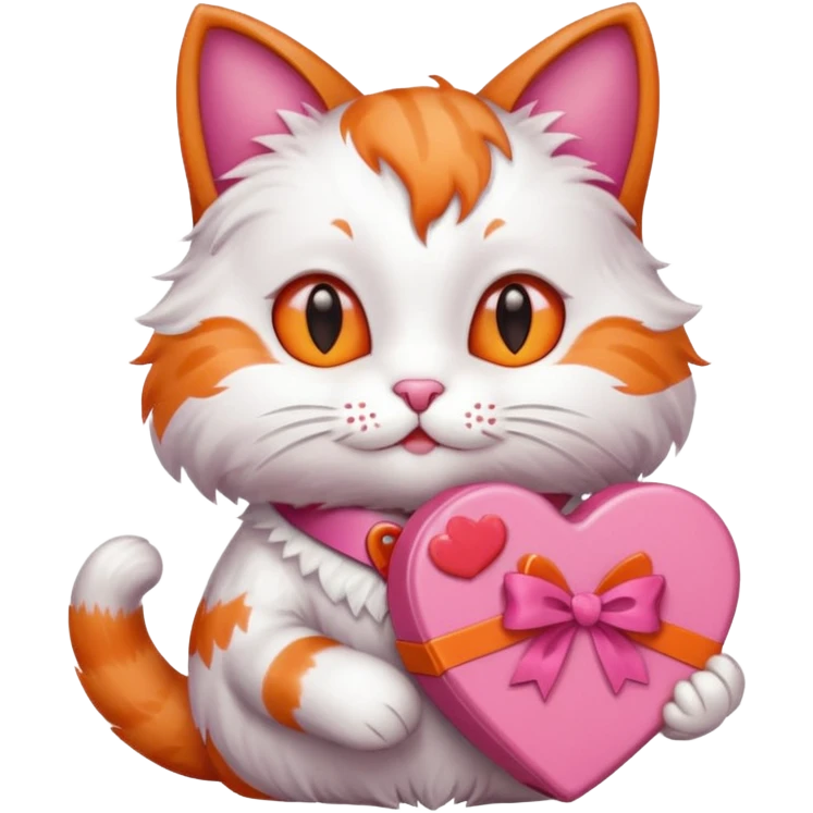 Valentine cat emoji