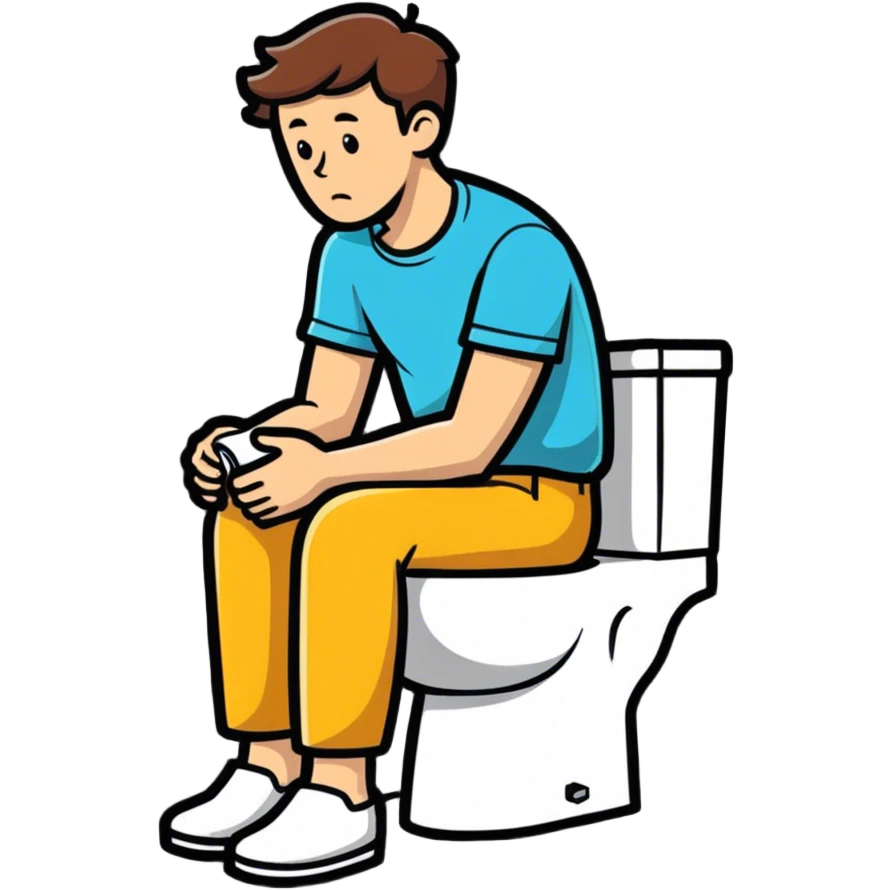 A man in a toilet emoji