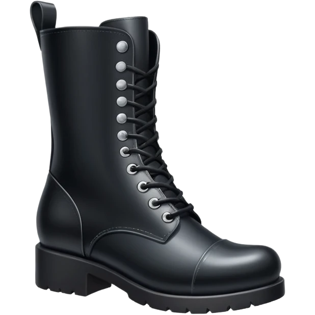 A pair of black boots emoji