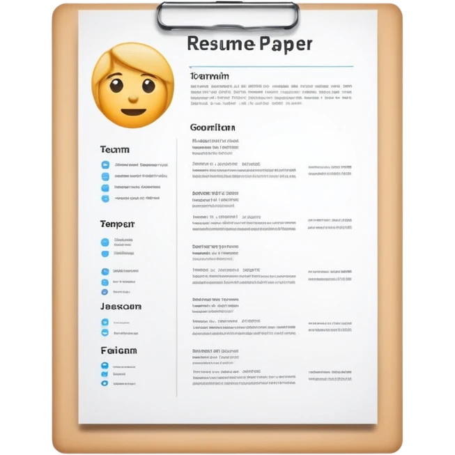 resume on paper emoji