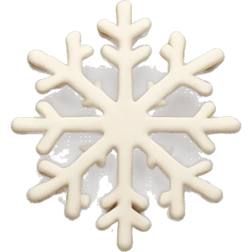 pastel beige snowflake  emoji