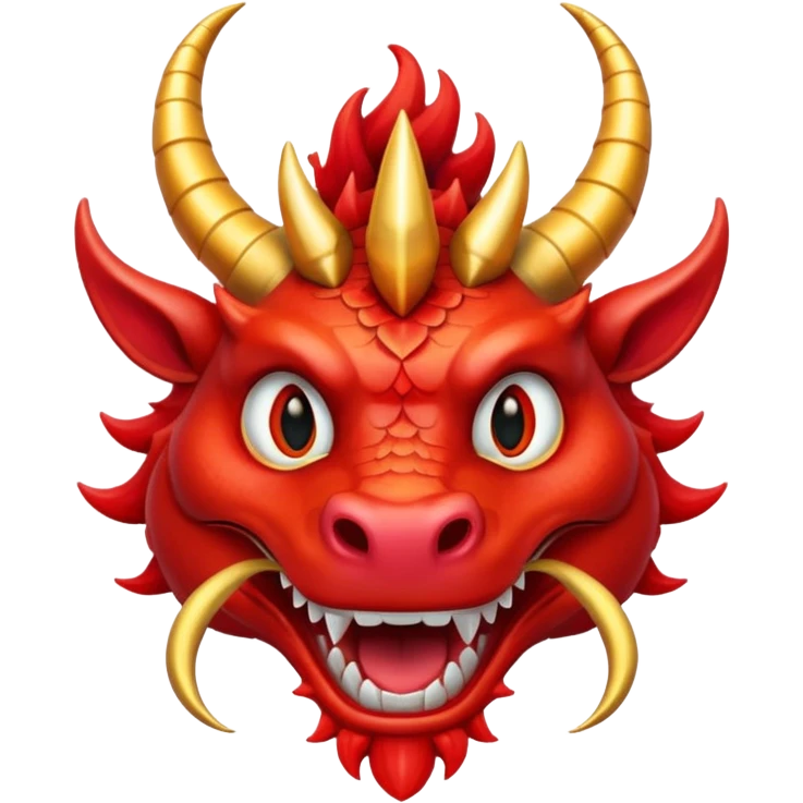 chinese dragon face happy new year emoji