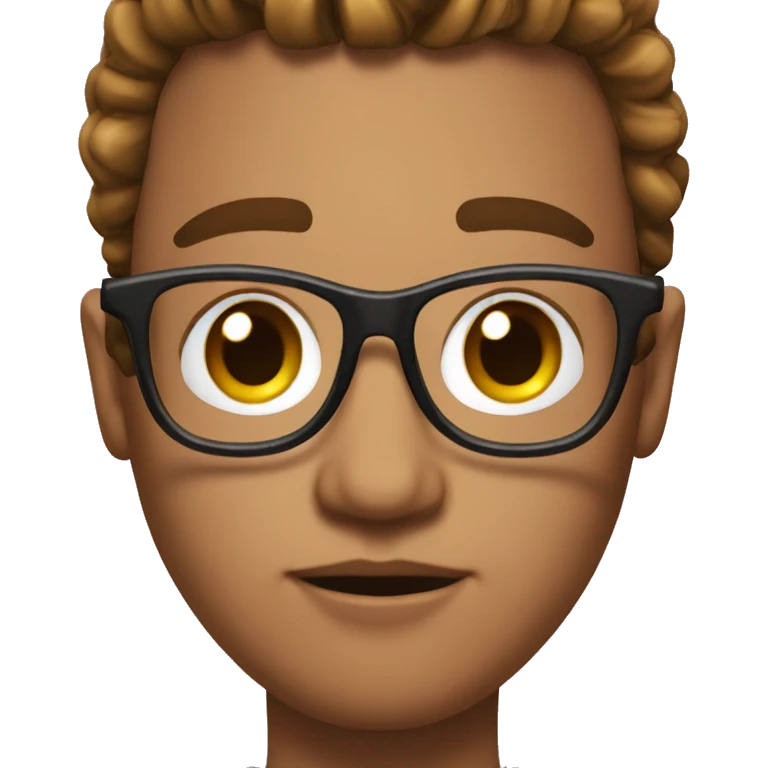 Fac With raíces eyebrow wih glasses emoji