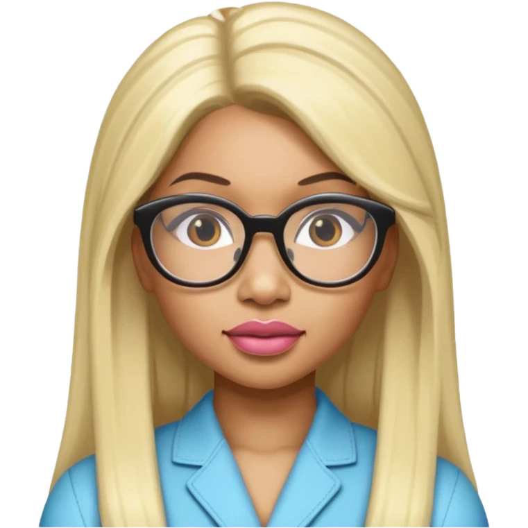 Rapper Nicki Minaj wear glasses emoji