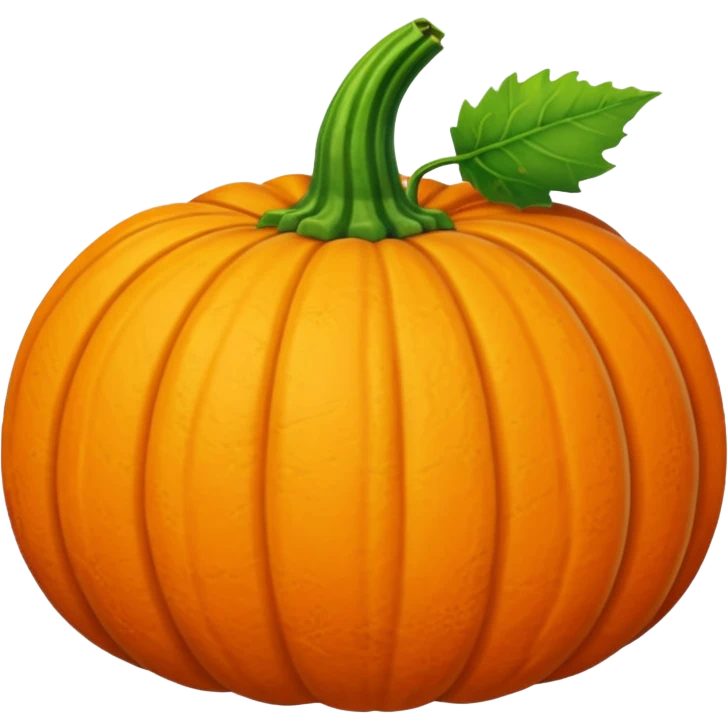 pumpkin with leaf emoji