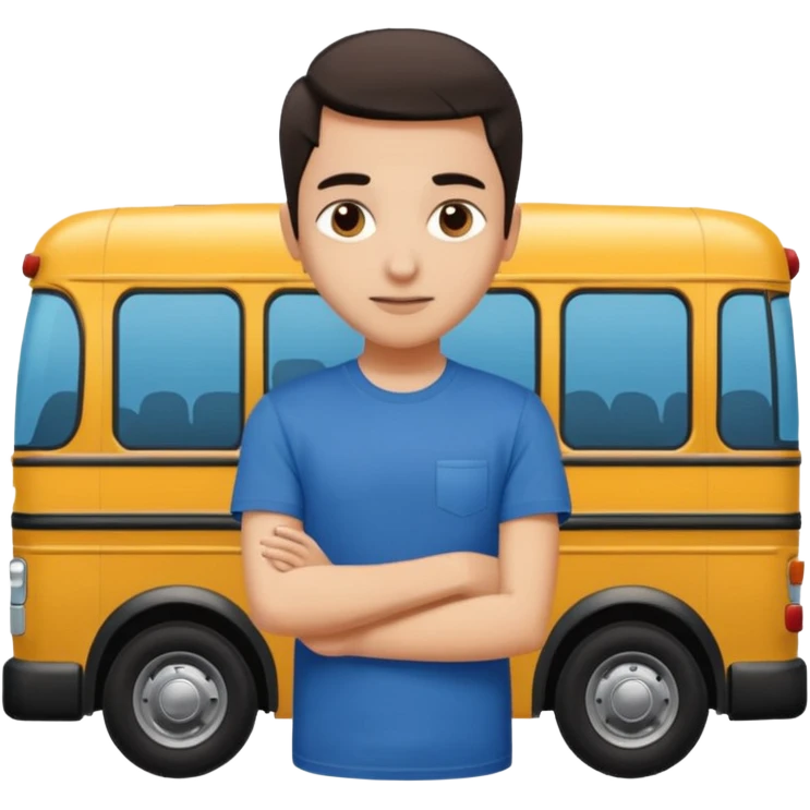 Harshil is leaning on a moving bus 🚌 emoji