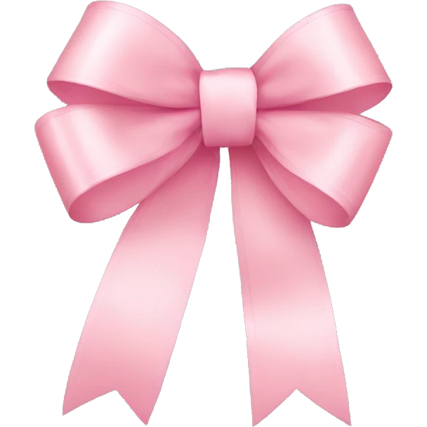 light pink ribbon bow emoji