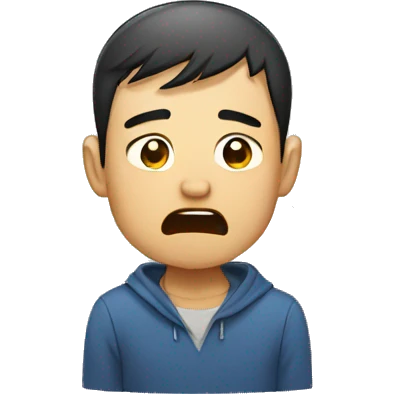 emotional crying asian male emoji