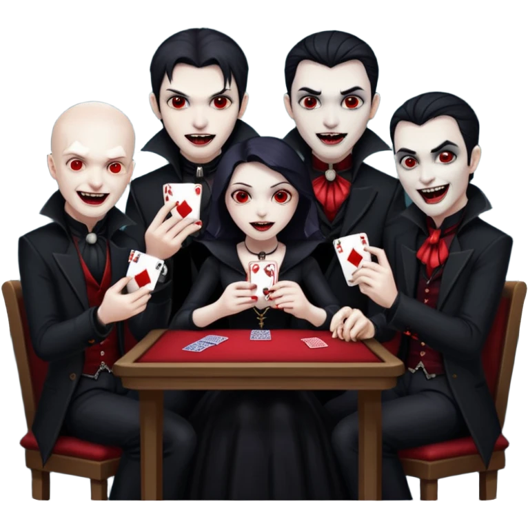 vampires playing game emoji