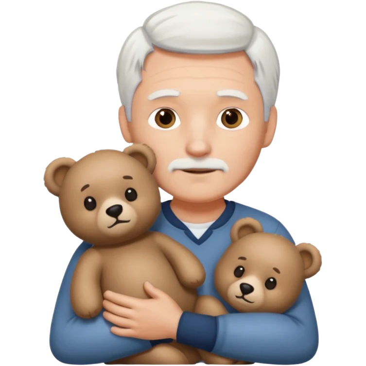 M'en with bear and white hair emoji