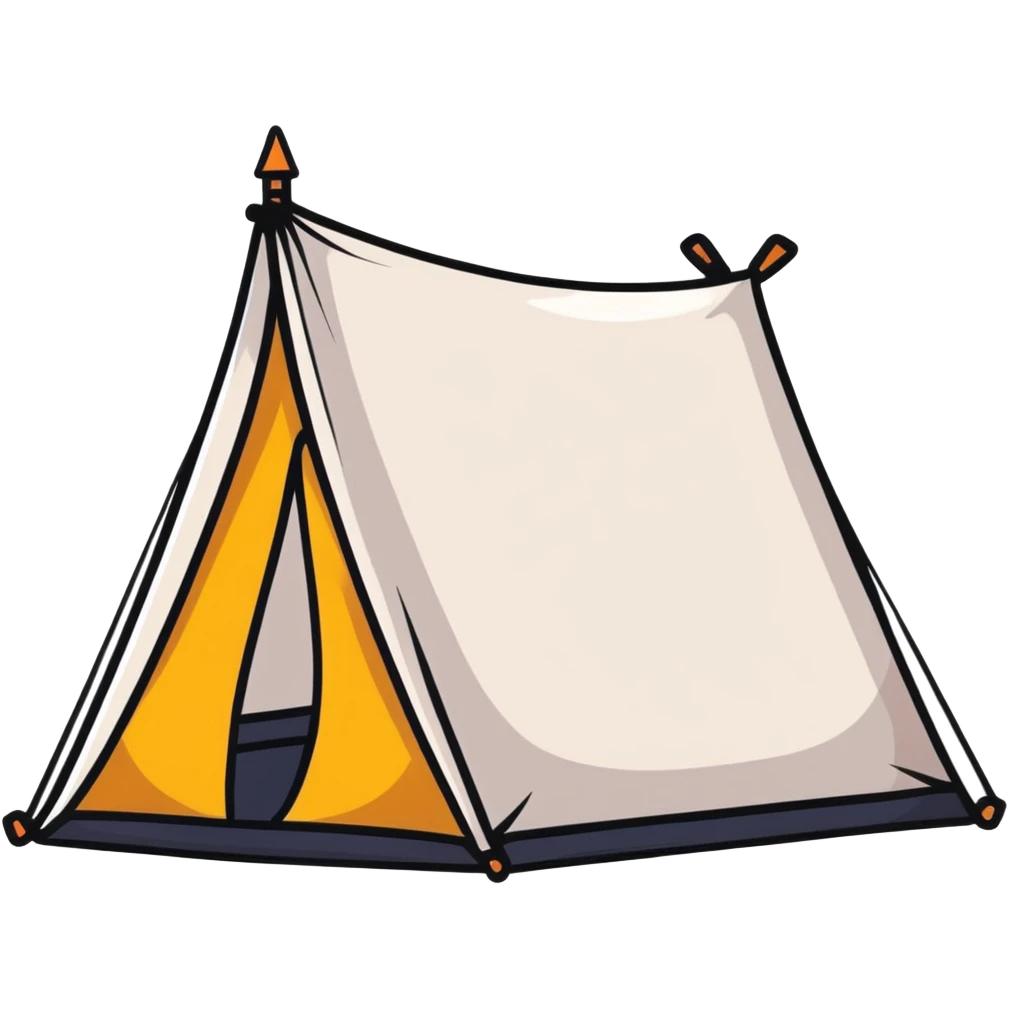 cute tent with open entrance emoji