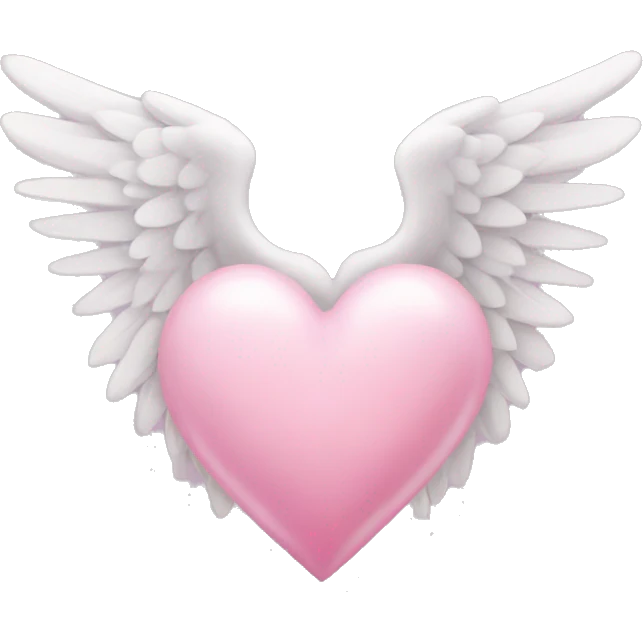 white winged celestial pink heart emoji