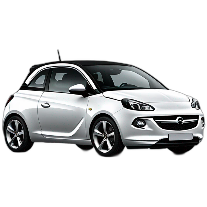 opel adam noire avec le toit en blanc emoji