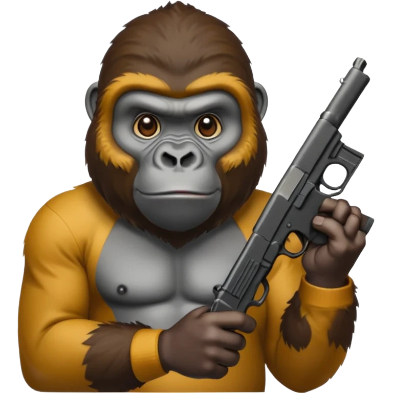 Gorilla with a Glock emoji