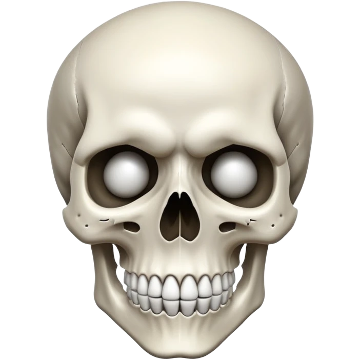 Skull with a mind blowing face emoji